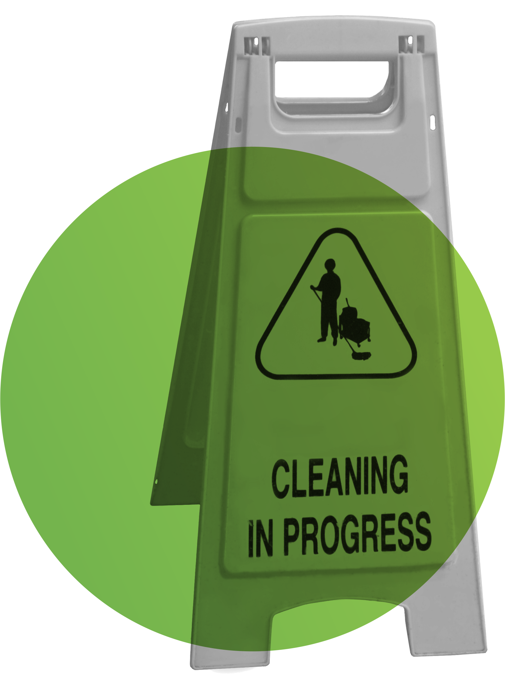 Image of Cleaning in Progress floor sign